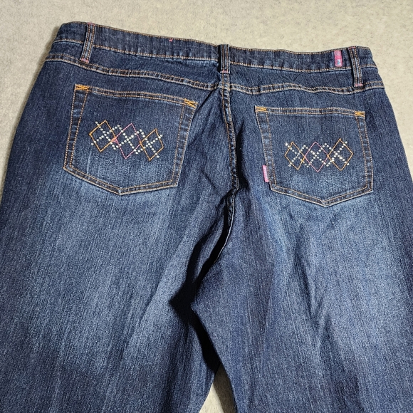 NWT Zana Di Premium Boot Cut Rhinestone Jewel Stretch Hi Rise Jeans Size 22 - Picture 12 of 16